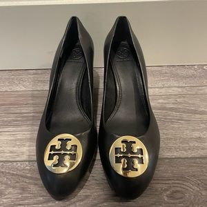 Tory Burch black wedge heel - size 8.5